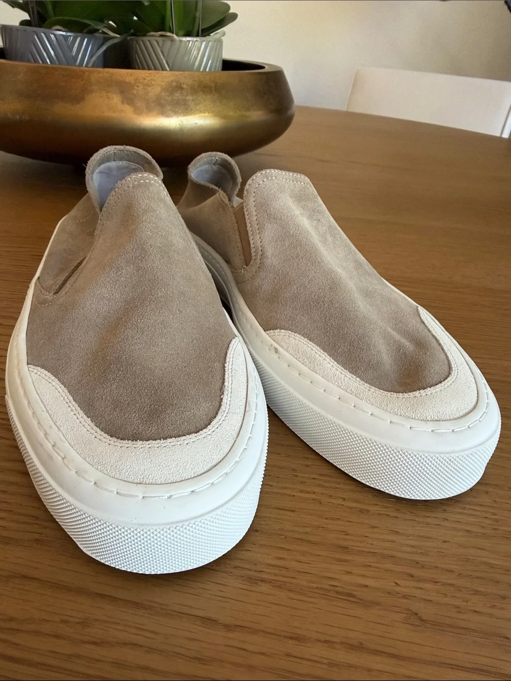 John Elliott - Haze Suede Mocha Slip On Sneakers